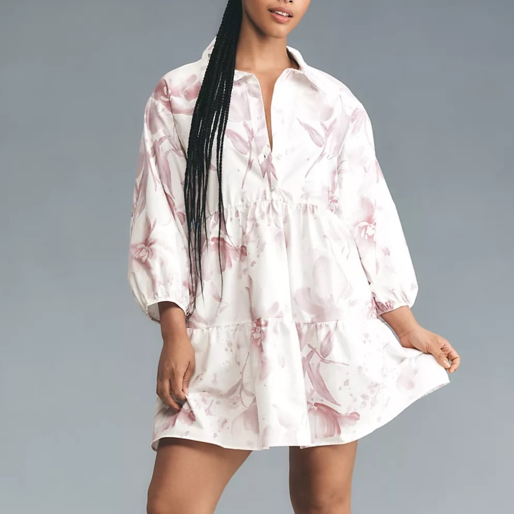 🌸 Maeve Bettina x Loverly Gray Dress Anthropologie